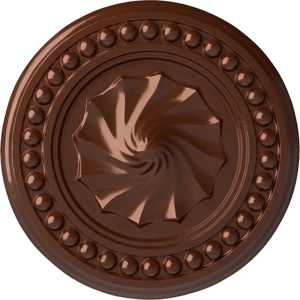 Ekena Millwork Foster Shell Ceiling Medallion (Fits Canopies up to 9 5/8"), 15 3/4"OD x 2"P, Copper Penny CM15FOCPS - main